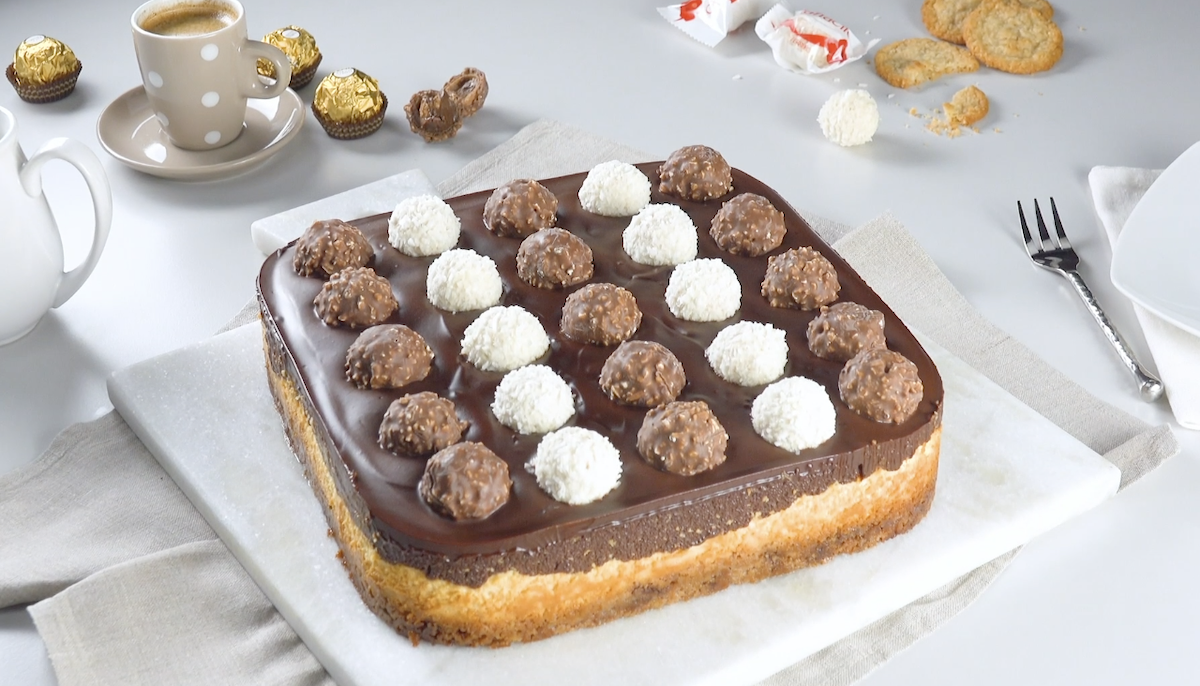 Cheesecake avec Ferrero Rocher et Raffaello