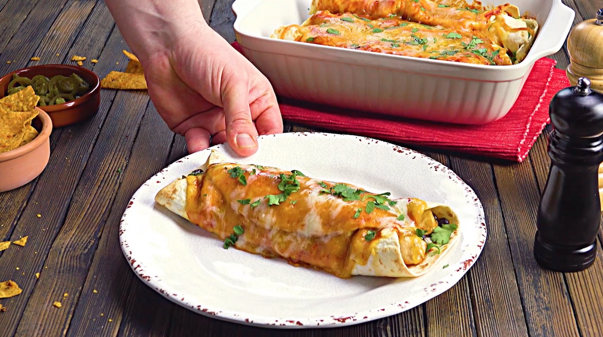 enchiladas au poulet gratinées