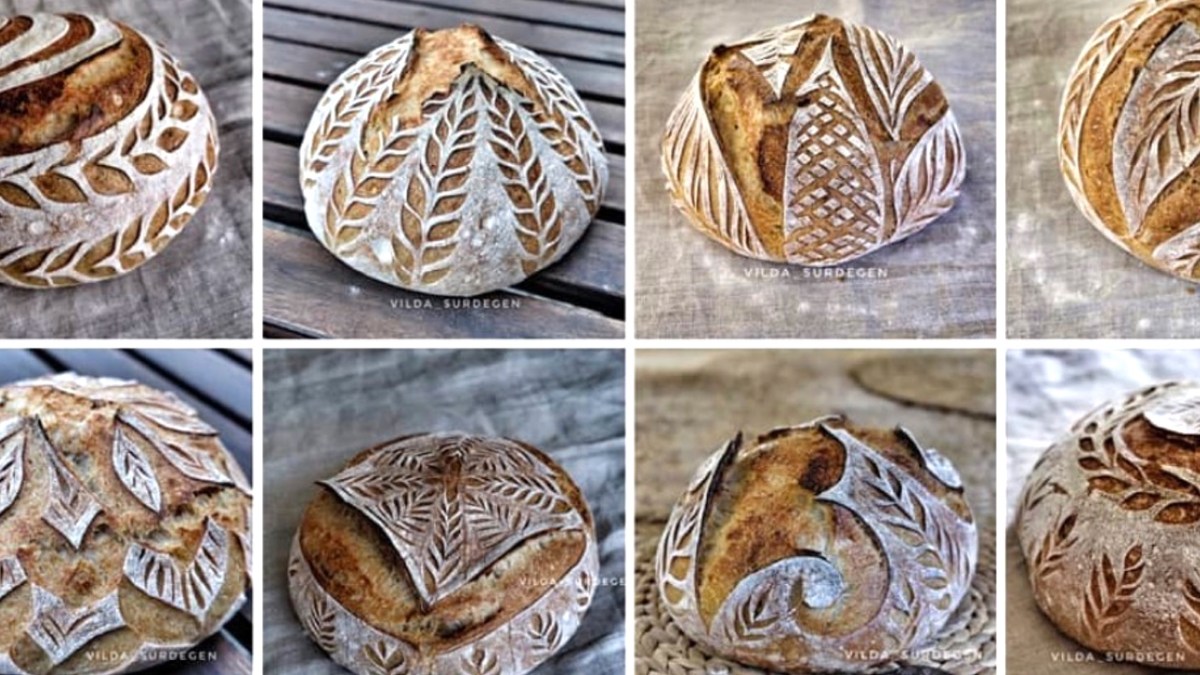 Des miches de pain décorées