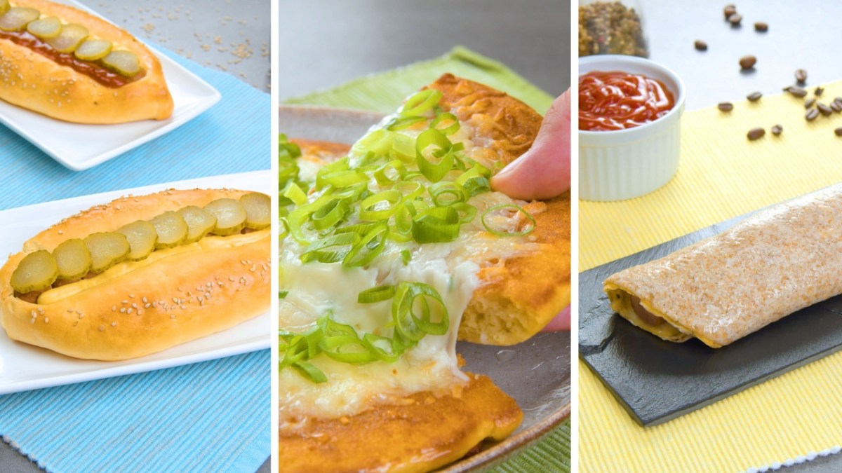 3 idées intelligentes pour les hot-dogs comme la pizza hot-dog