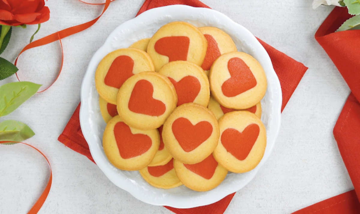 Biscuits en forme de cœur pour la fête des mères