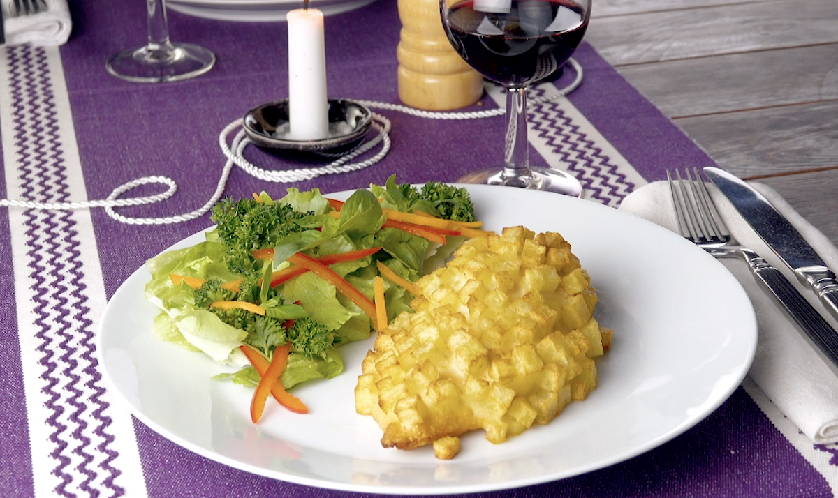 cordon-bleu avec des pommes terre