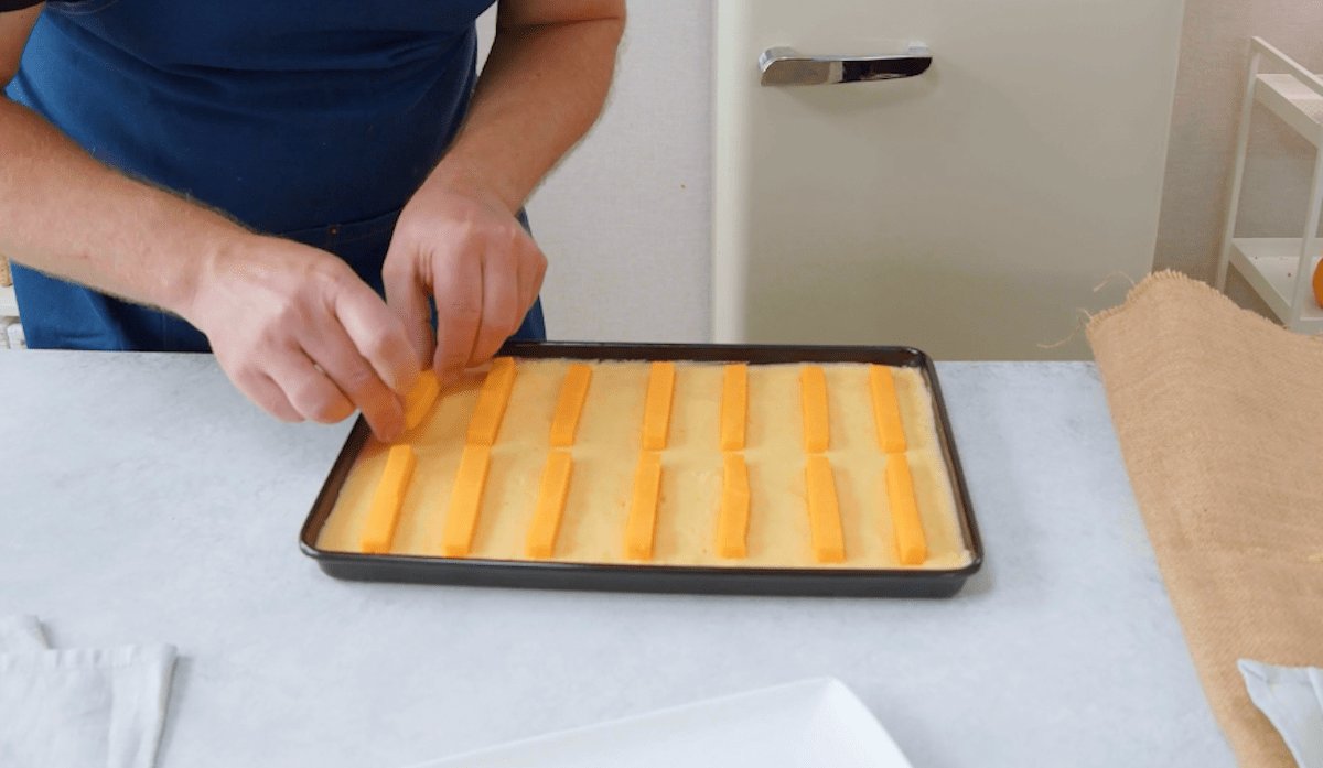 placer le cheddar sur la purée