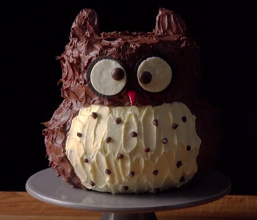 gâteau en forme de hibou