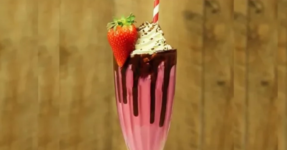 Milkshake napolitain fraise chocolat